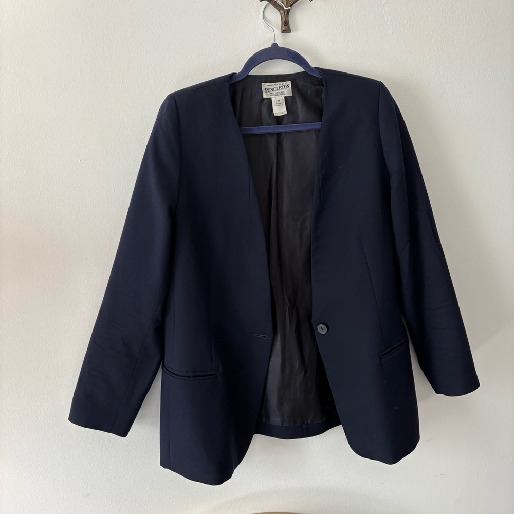 Vintage Pendleton Navy Blazer